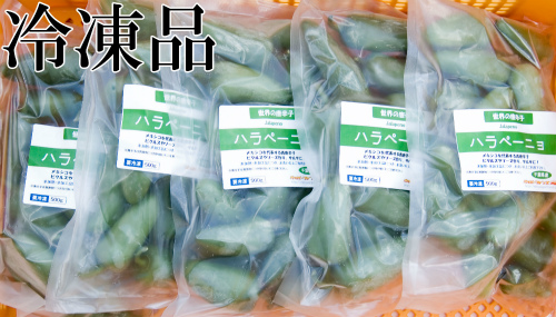 国産　生 ハラペーニョ グリーン 冷凍品 2.5kg(500g×5袋)