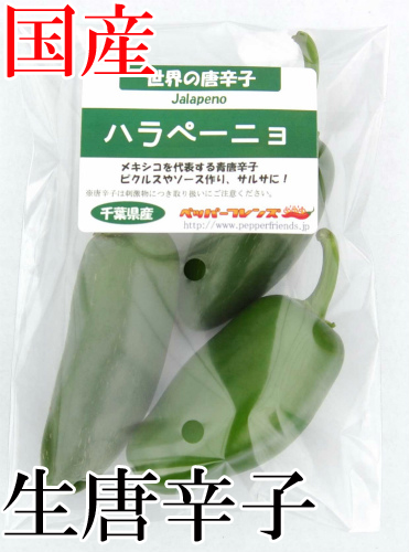【冷蔵便】国産　生 ハラペーニョ(グリーン) 70g　生鮮品